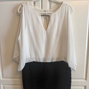 Black and white cache dress